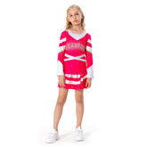 Kids Girls Z-O-M-B-I-E-S ZOMBIES 3 Addison Cosplay Dress Halloween Carnival Costume Dress Up